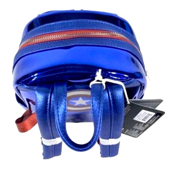 Marvel Metallic Captain America Cosplay Mini Backpack NWT main image 6